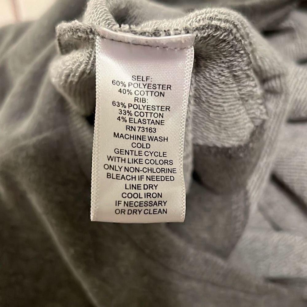 Women's Gray Pullover Crew Neck Long Puffed Sleeve Tops Size Large - Picture 7 of 7